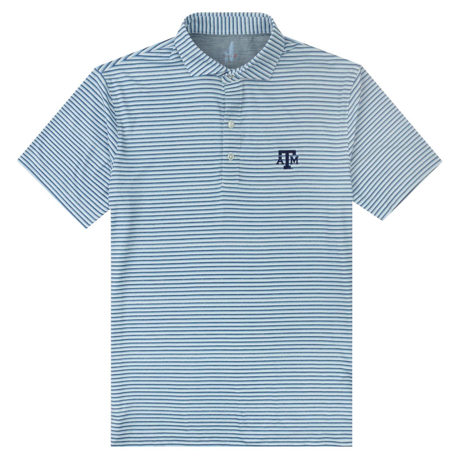 Light Blue, grey and white Texas A&M performance polo