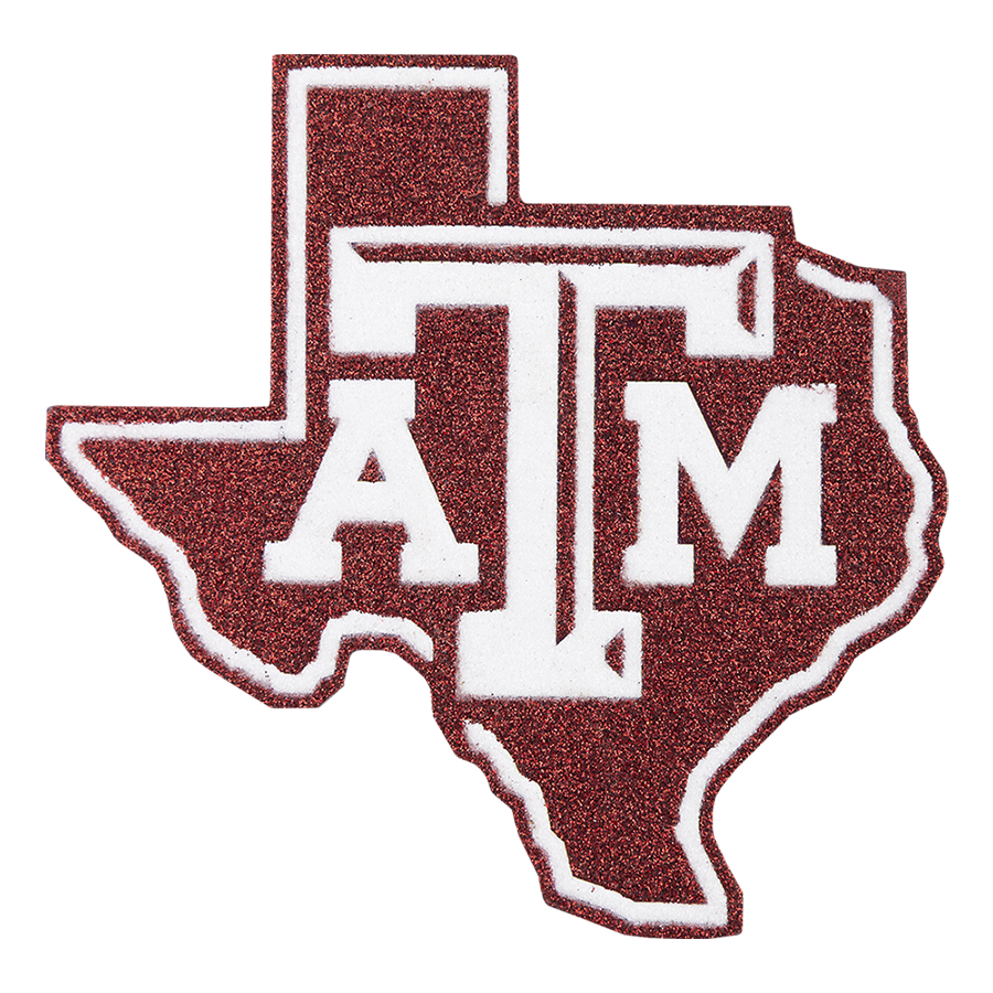 Maroon glitter Texas A&M Lonestar logo magnet