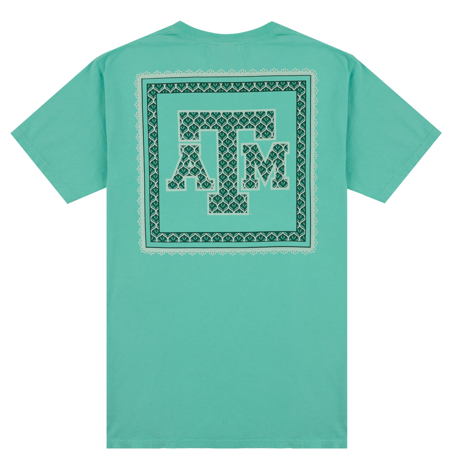 Teal T-shirt with ATM logo