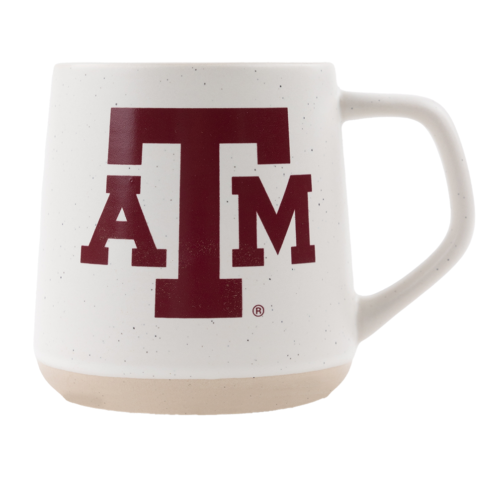 White Coffee Mug with Maroon ATM logo