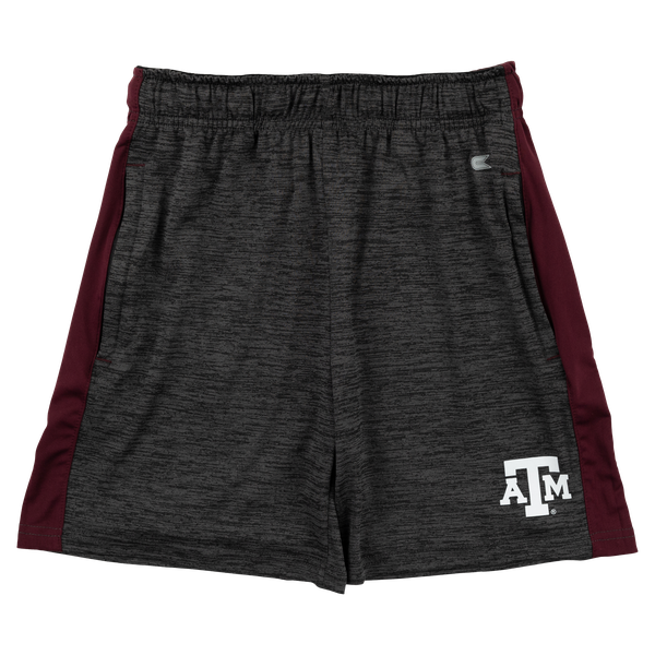 Youth Black Texas A&M Mayfield shorts with maroon line