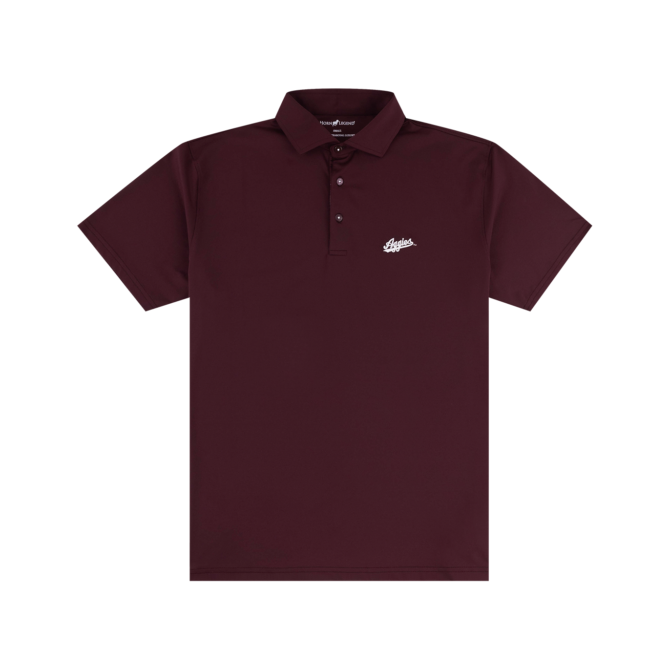 Maroon polo with "Aggies" in white script.