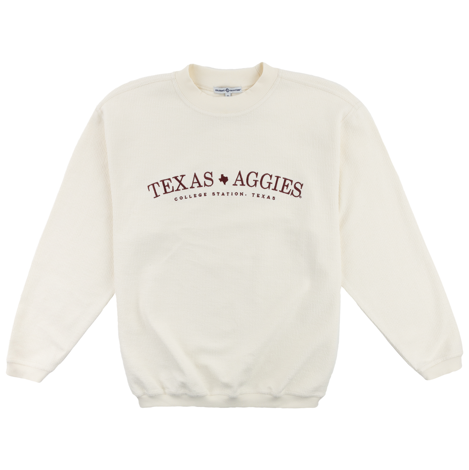 Cream long sleeve with maroon TEXAS AGGIES print