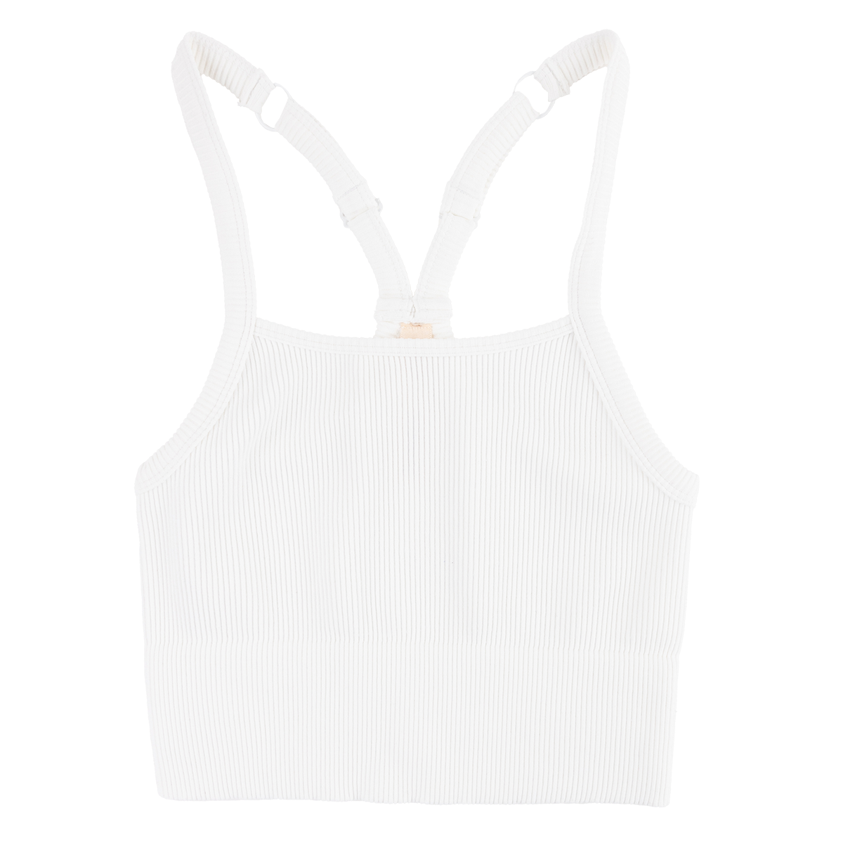 White adjustable crop top