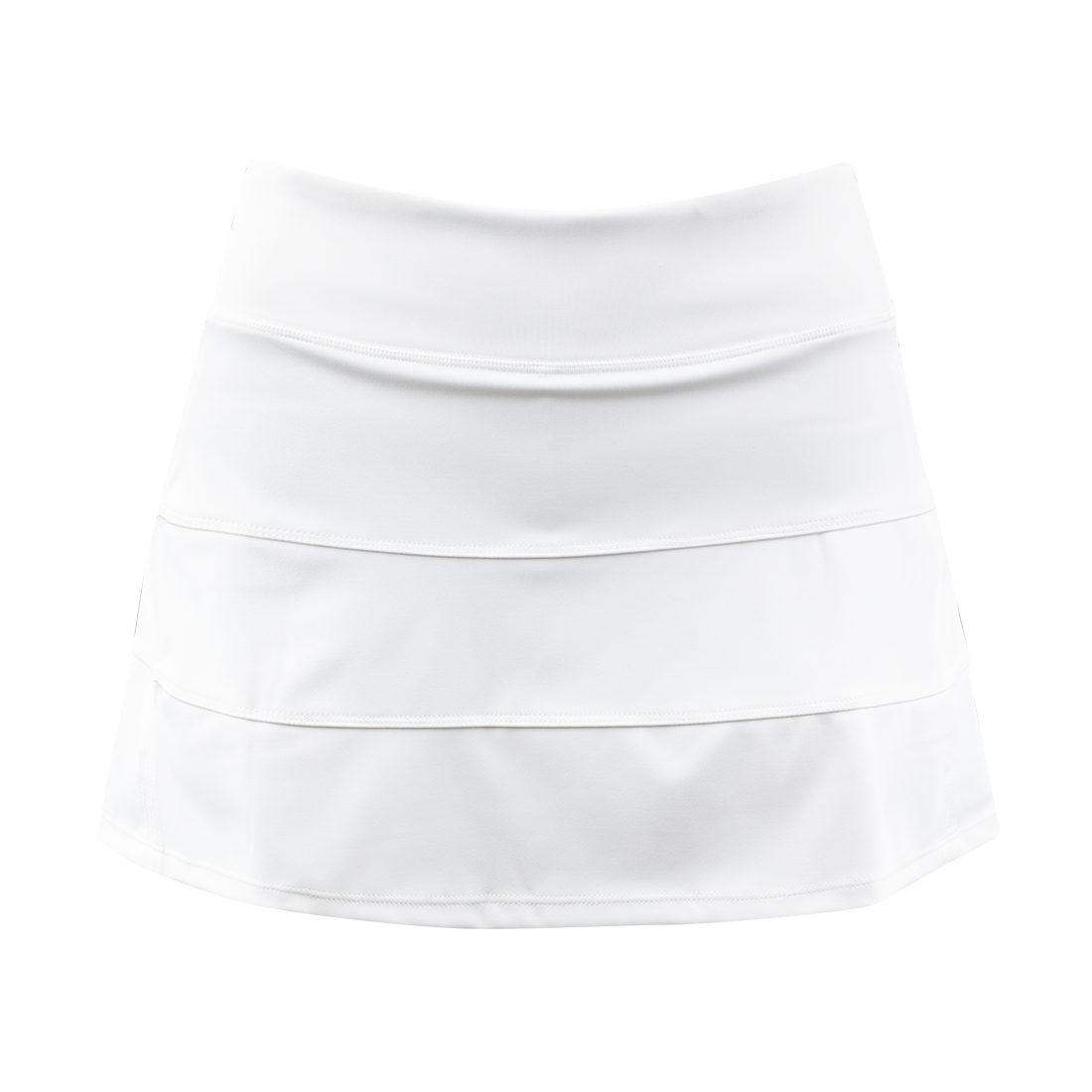 White tiered athletic skirt with built in shorts