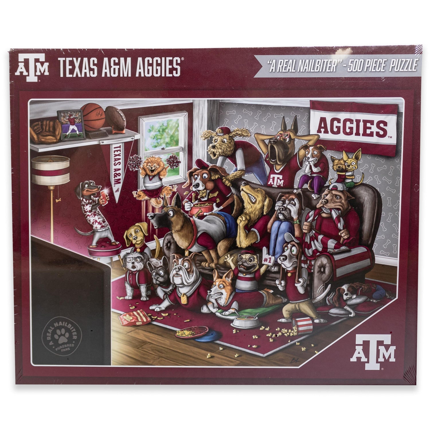 Texas A&M Aggies Purebred Fans Nailbiter 500 Pc Puzzle