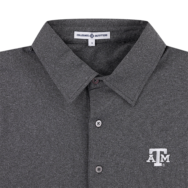 Texas A&M Collegiate Outfitters Gray Brushed Polo