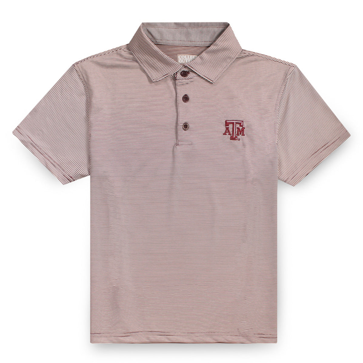 Texas A&M Youth Micro Stripe Performance Polo