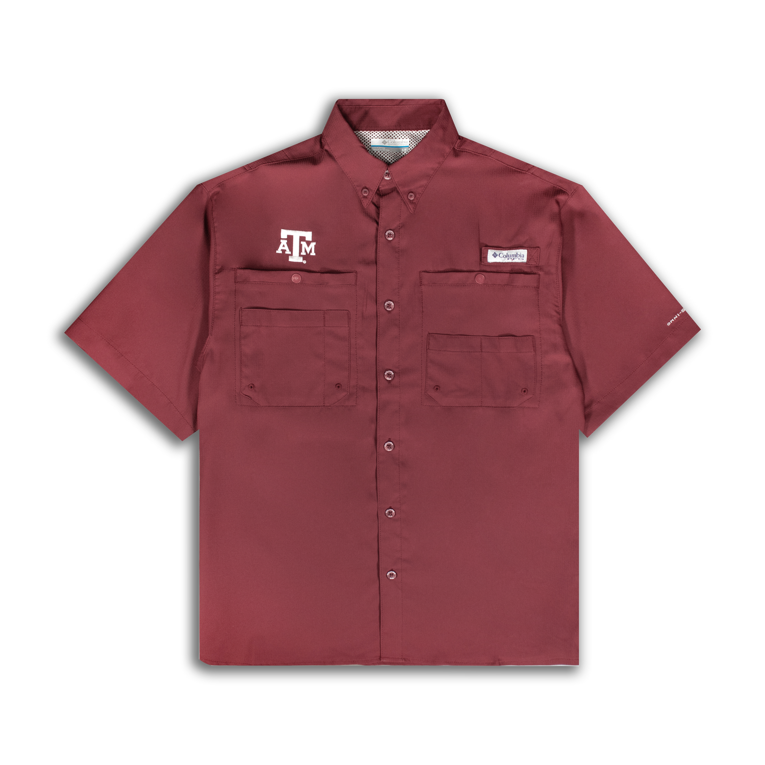 Texas A&M Corps of Cadets Short Sleeve Fishing Shirt Any Logo