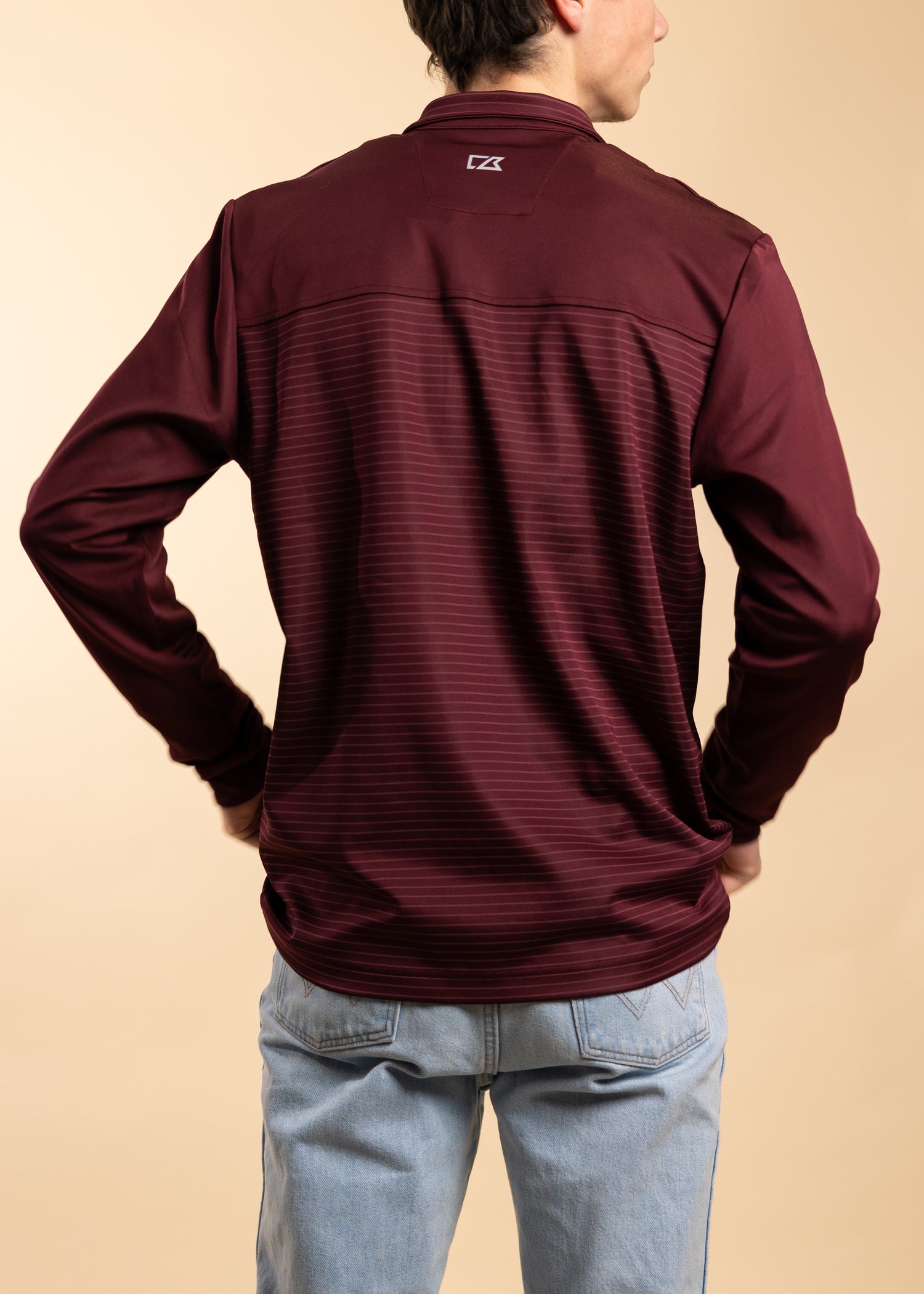 Texas A&M Cutter & Buck Traverse Stripe Half Zip