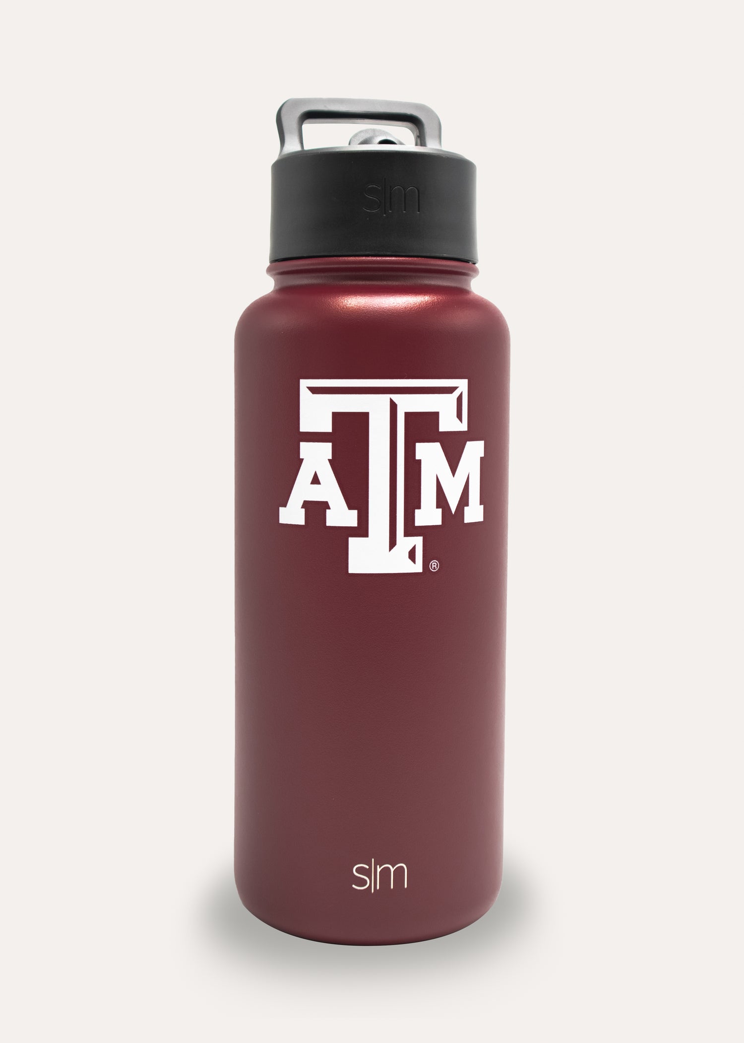 Texas A&M Block Logo Yeti White And Silver Rambler Bottle 12 Oz