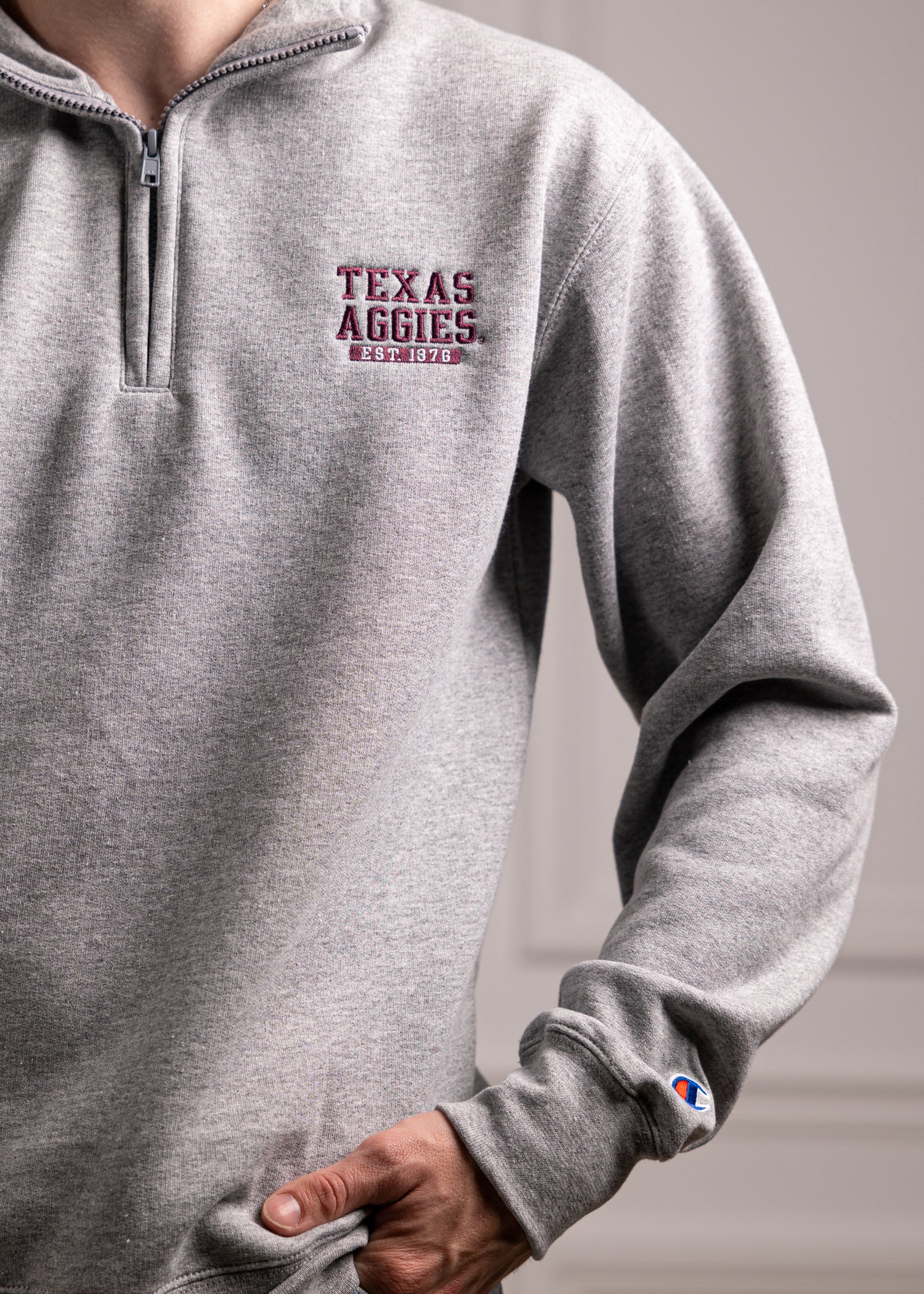 Texas A&M Champion Gray Quarter Zip