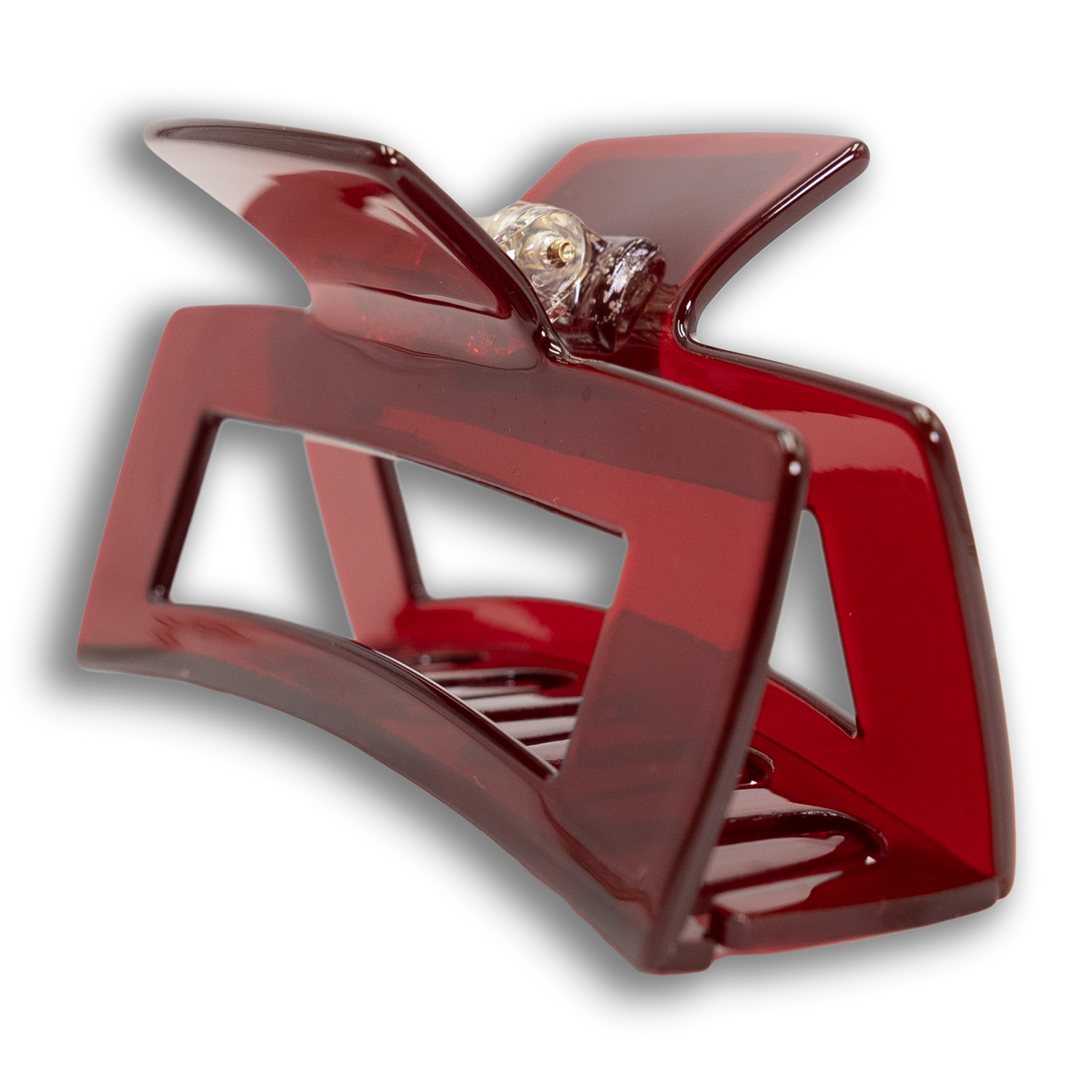 Maroon Rectangular Claw Clip