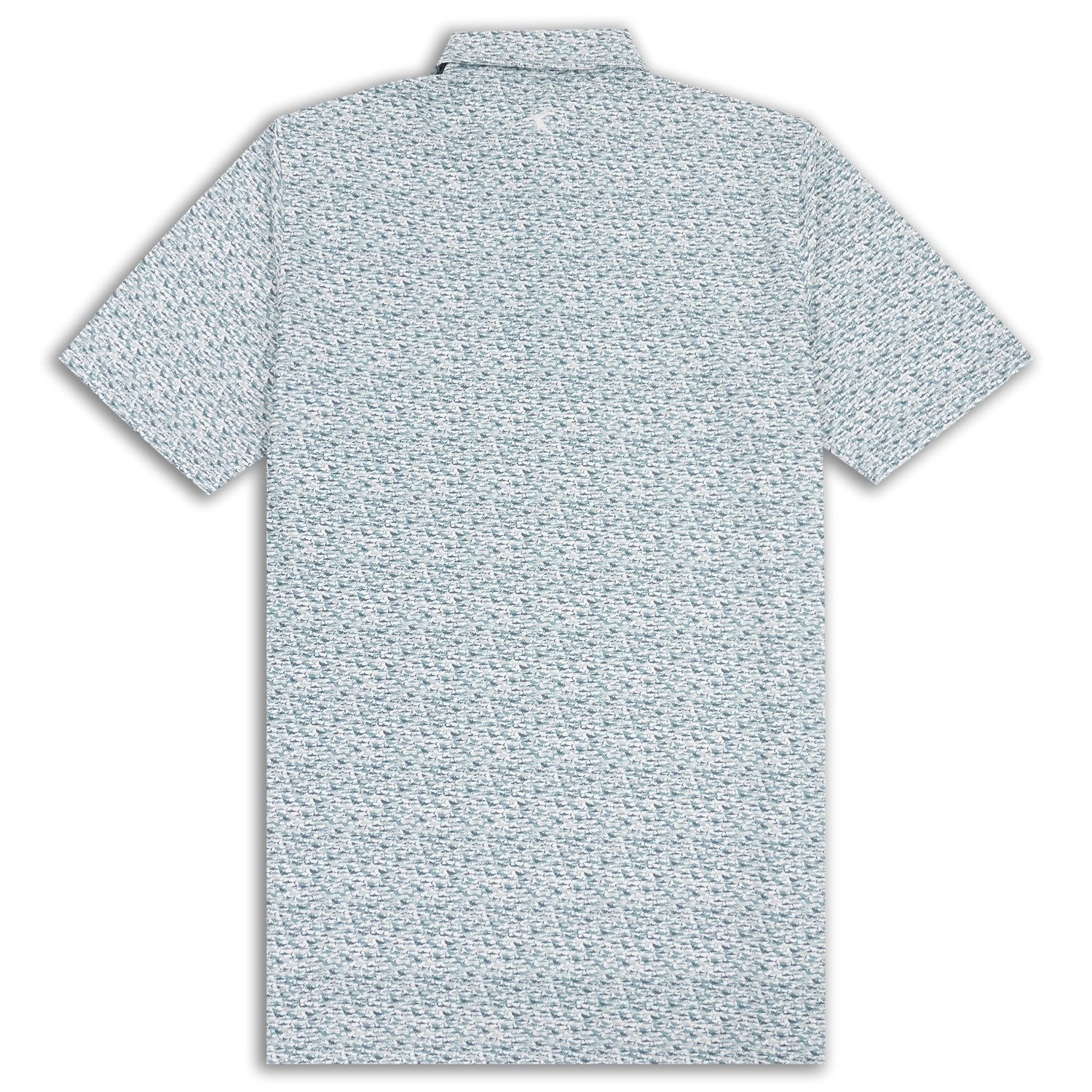 Texas A&M Gen Teal Gray Mako Printed Performance Polo