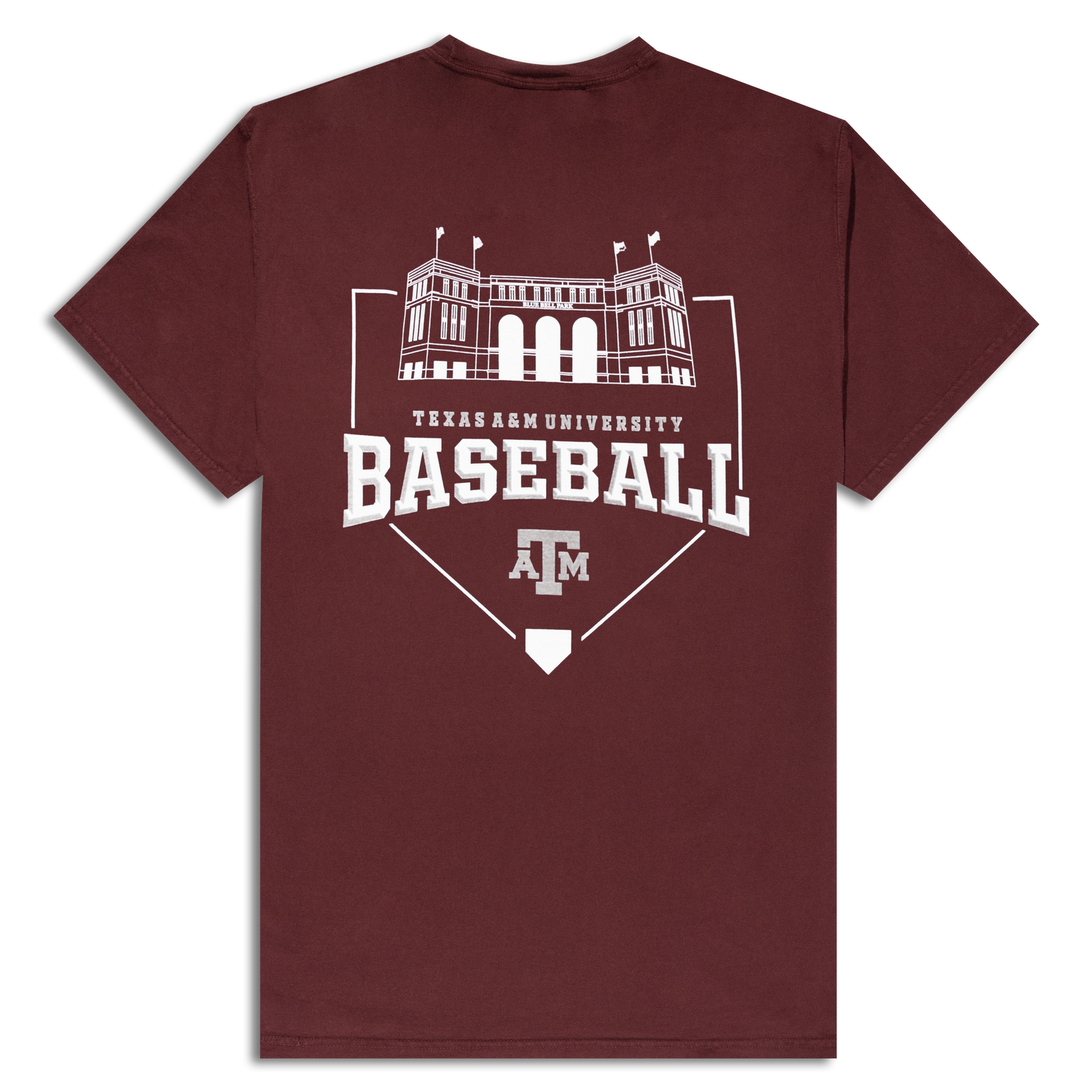 Texas A&M Aggie Baseball Blue Bell Park Short Sleeve Maroon T-Shirt