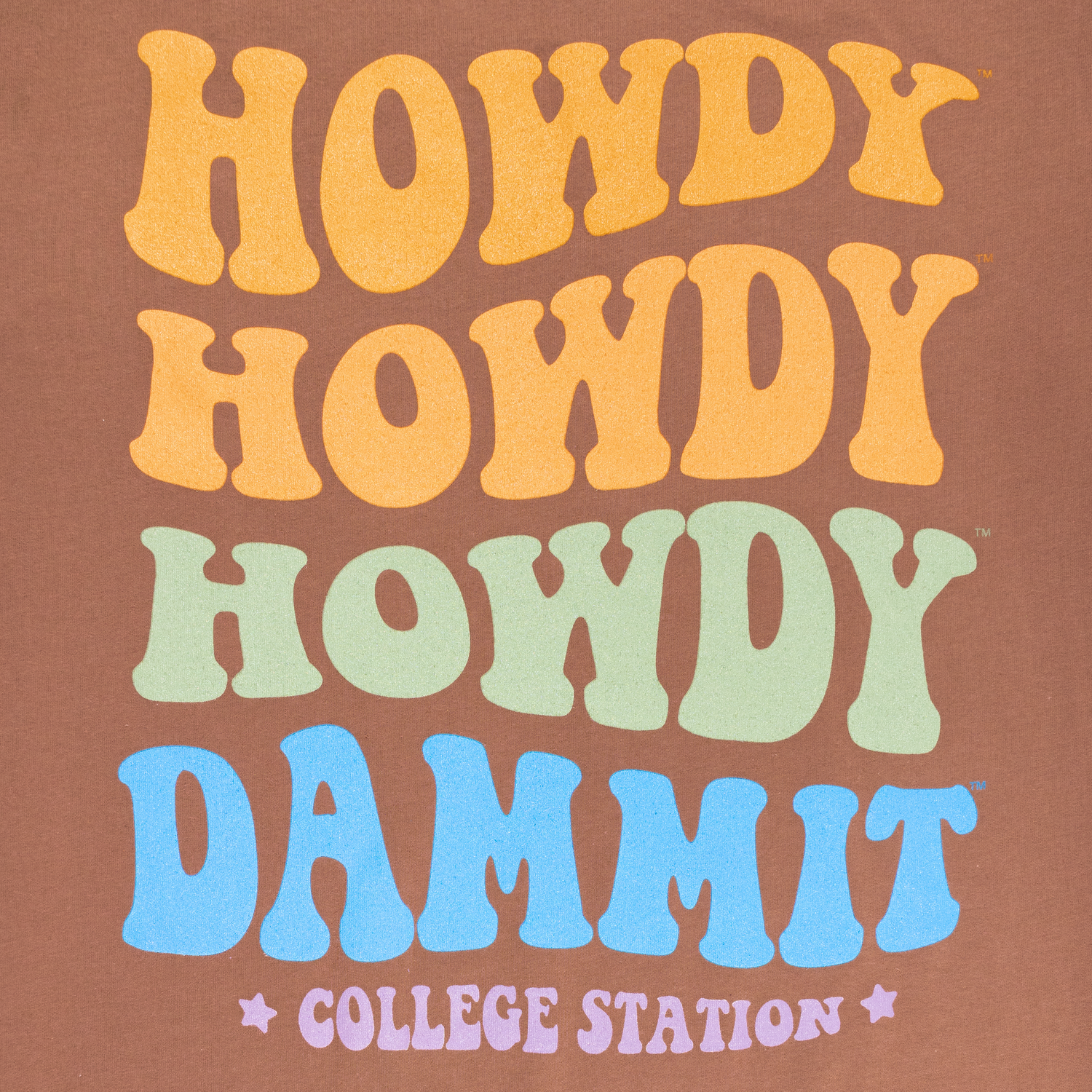 CSTX Howdy Dammit Colorful T-Shirt