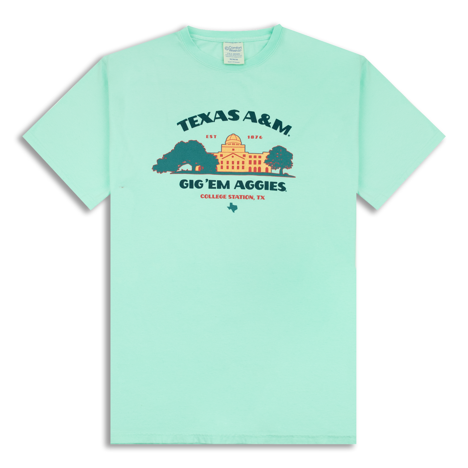 Texas A&M Gig 'Em Aggies Mint Green T-Shirt