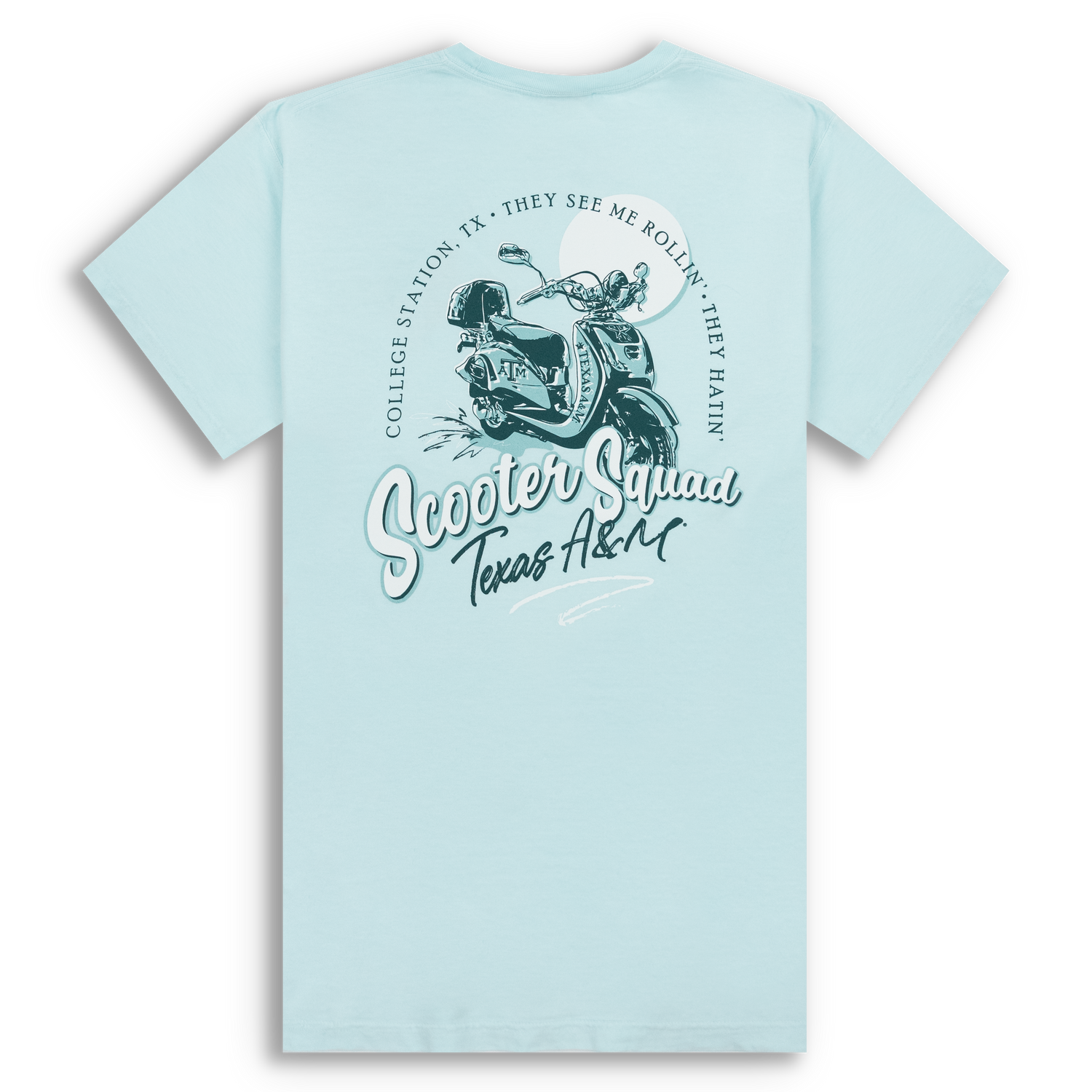 Texas A&M Scooter Squad Sky Blue T-Shirt