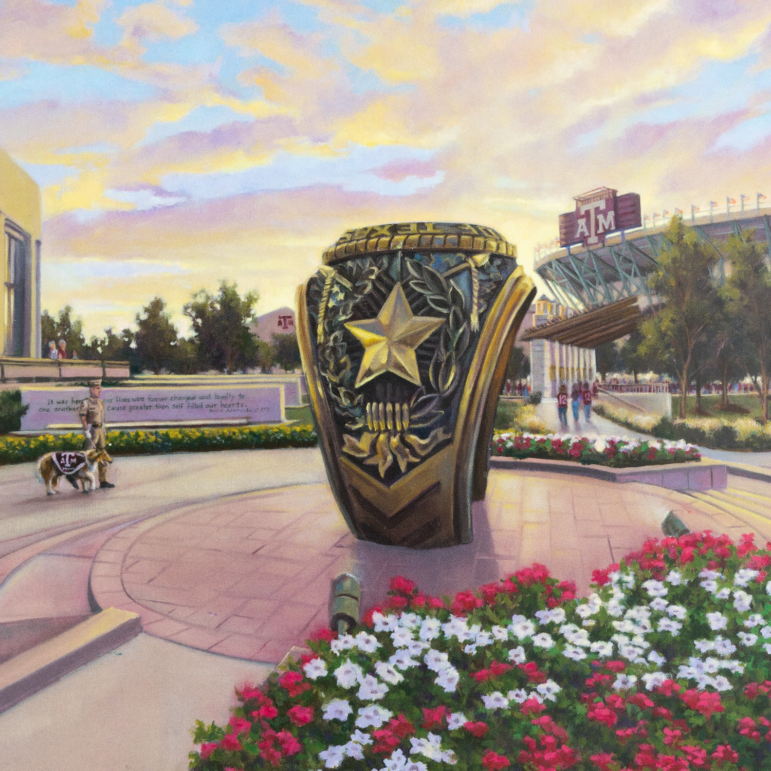 Texas A&M Benjamin Knox Aggie Ring Plaza Print