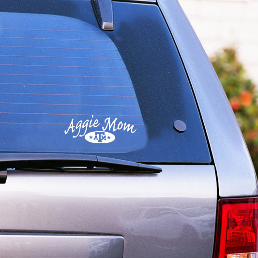 Texas A&M 5.25 x 5 Aggie Mom Lonestar Decal