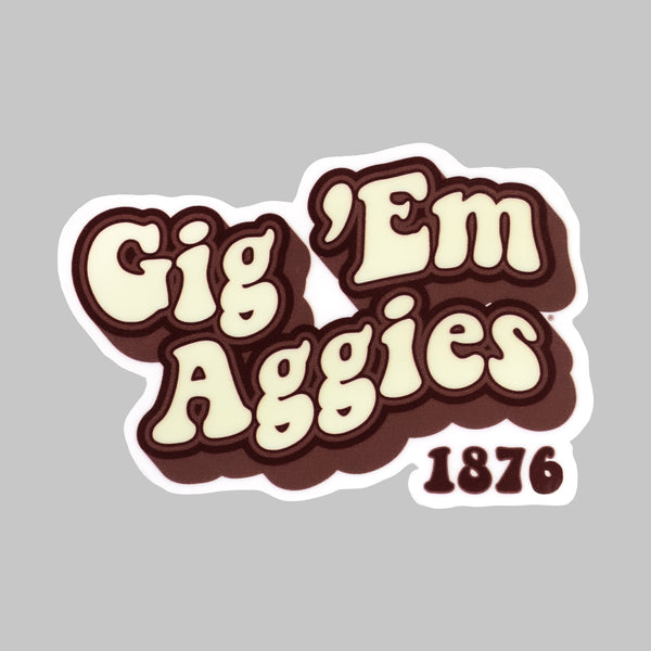 Aggies Gig Em Sticker for Sale by lelahzehr