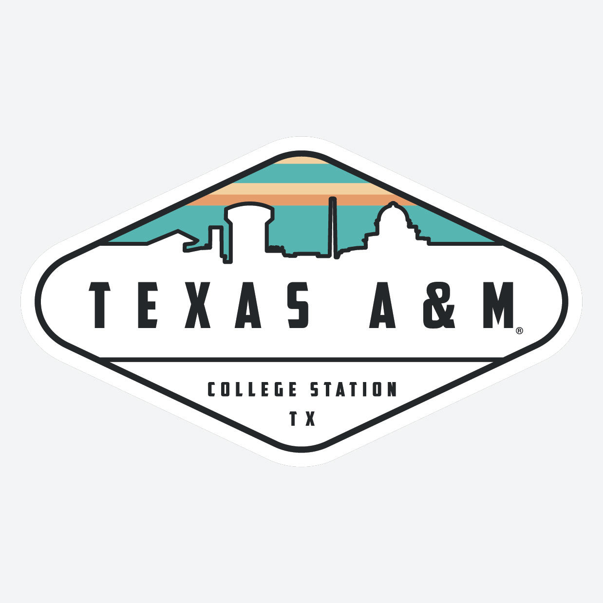 Texas A&M Diamond Skyline Dizzler Sticker