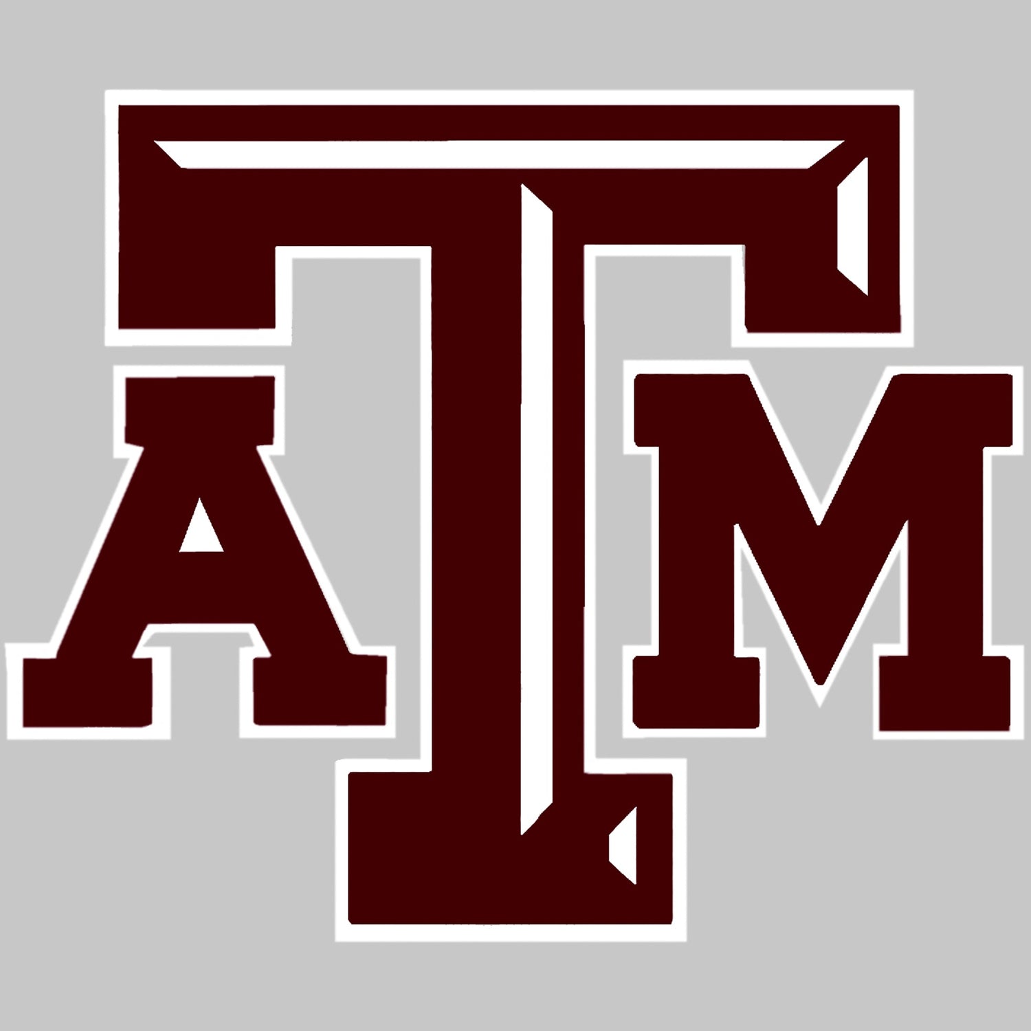 Texas A&M Large Chiseled Vinyl Decal