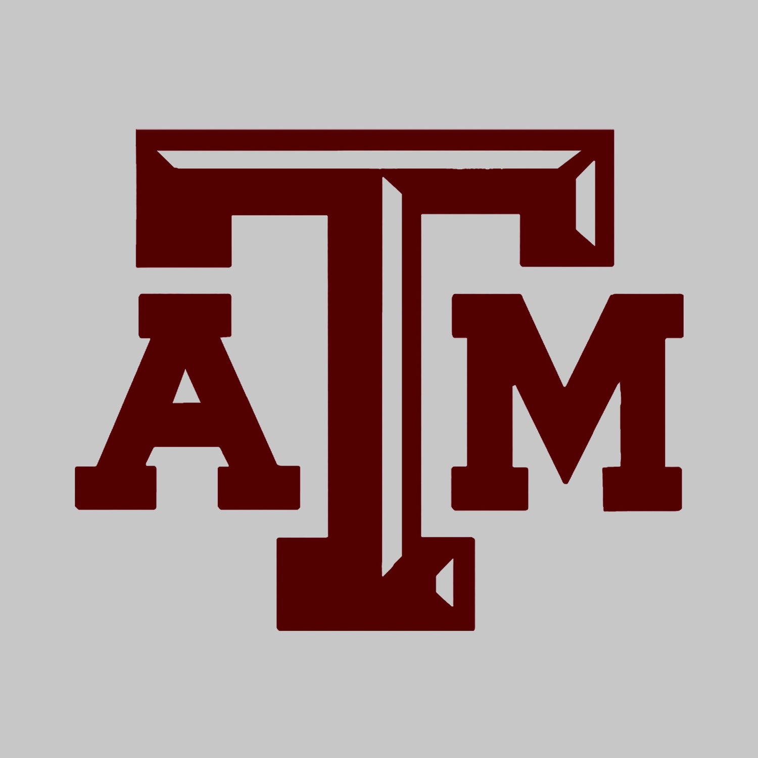 Texas A&M Medium Beveled Maroon Decal