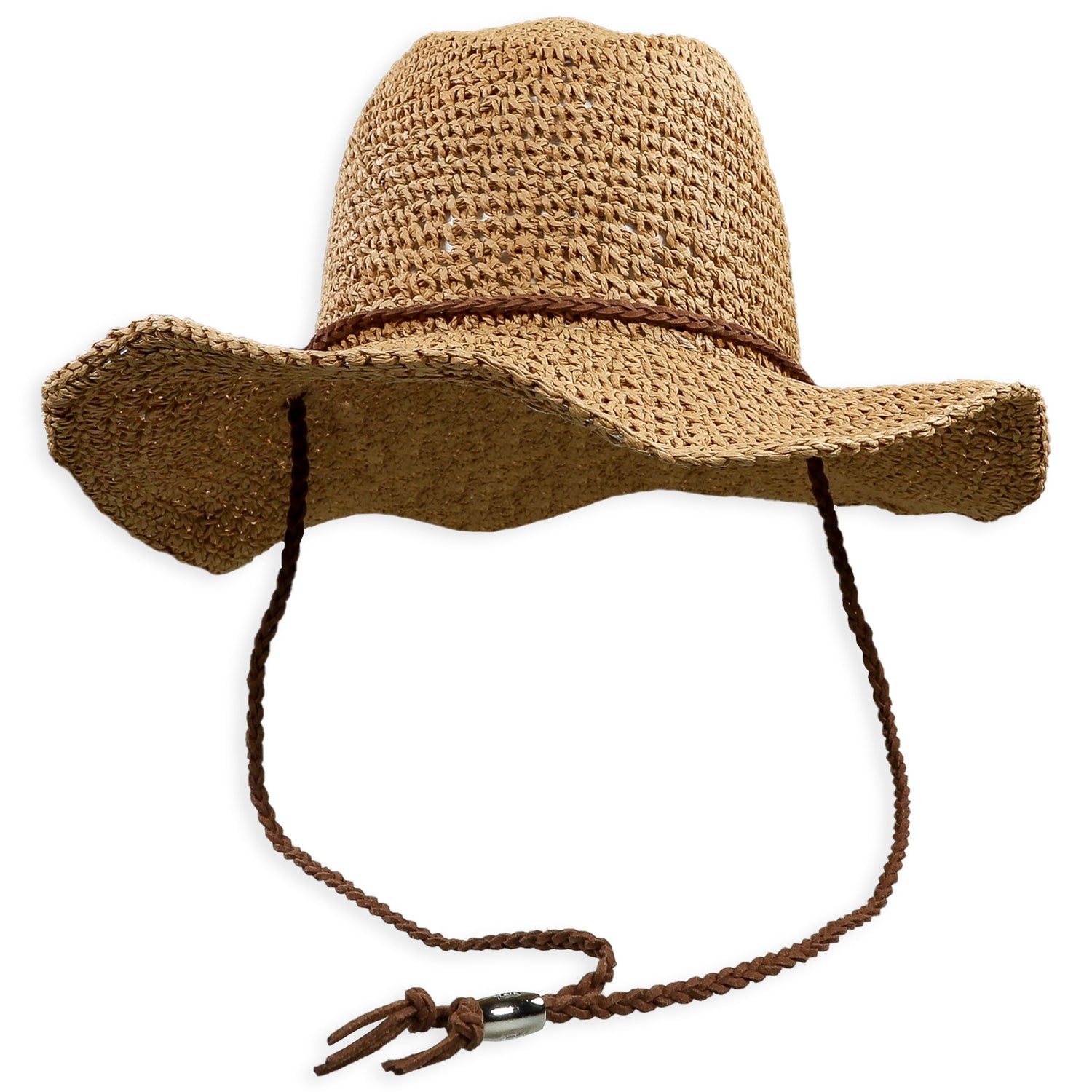 LogoFit Sahara Crushable Cowboy Hat with Braided Leather Cords