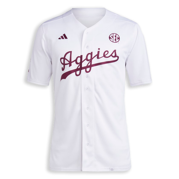 Adidas Men's White Script Replica Baseball Jersey