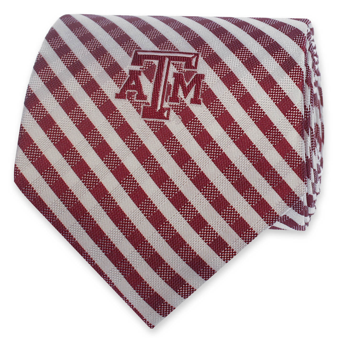 Texas A&M Maroon & White Gingham Tie