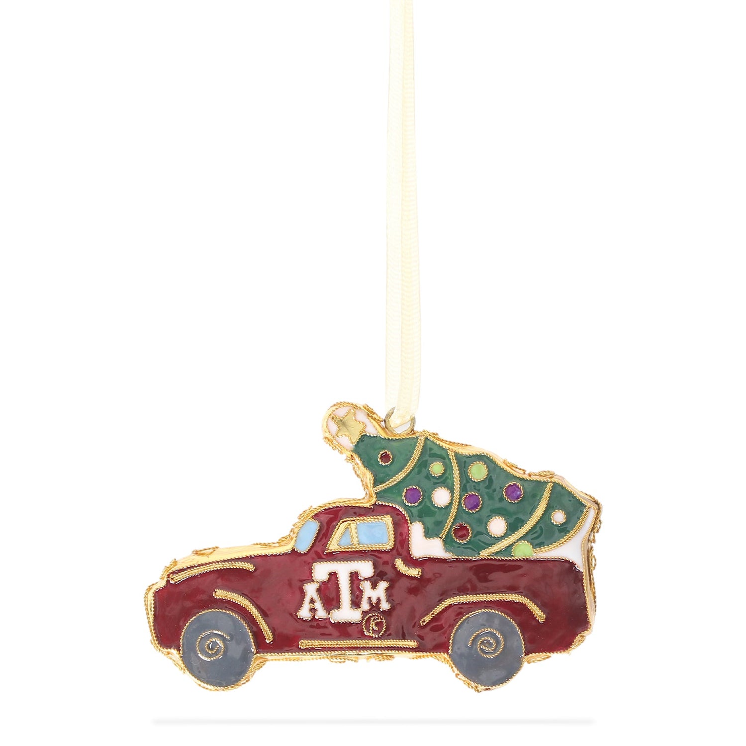 Texas A&M Kitty Keller Truck & Tree Ornament