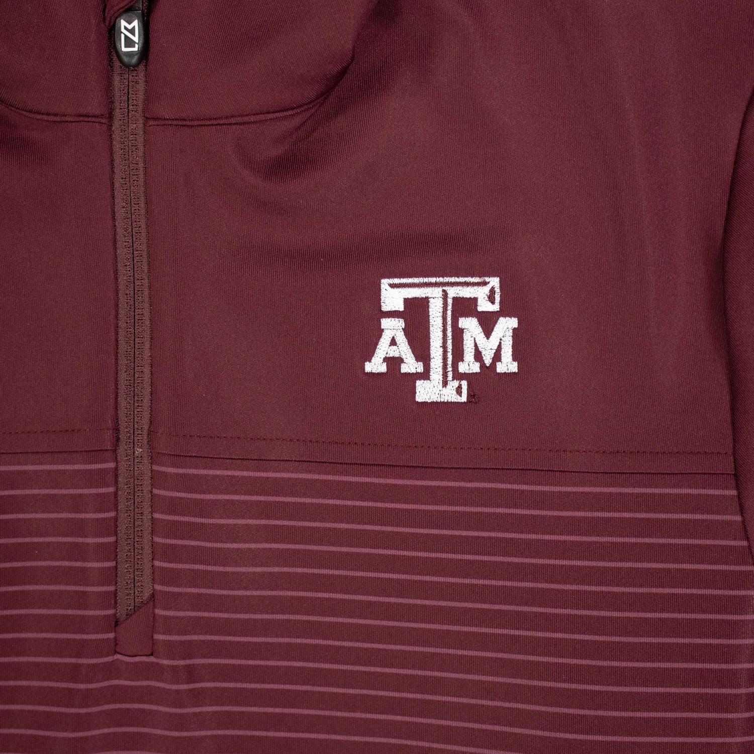 Texas A&M Cutter & Buck Traverse Stripe Half Zip