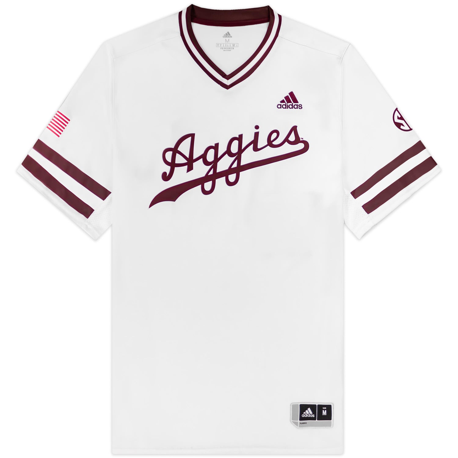 Adidas Men's White Script Replica Baseball Jersey - Maroon U
