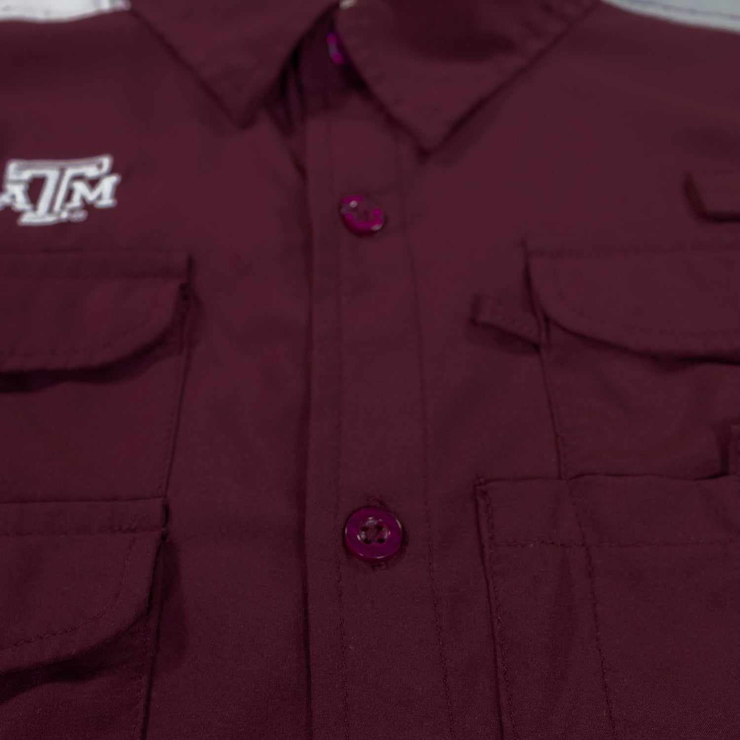Toddlers Maroon PFG Vented Fishing Shirt Button Up, 2T