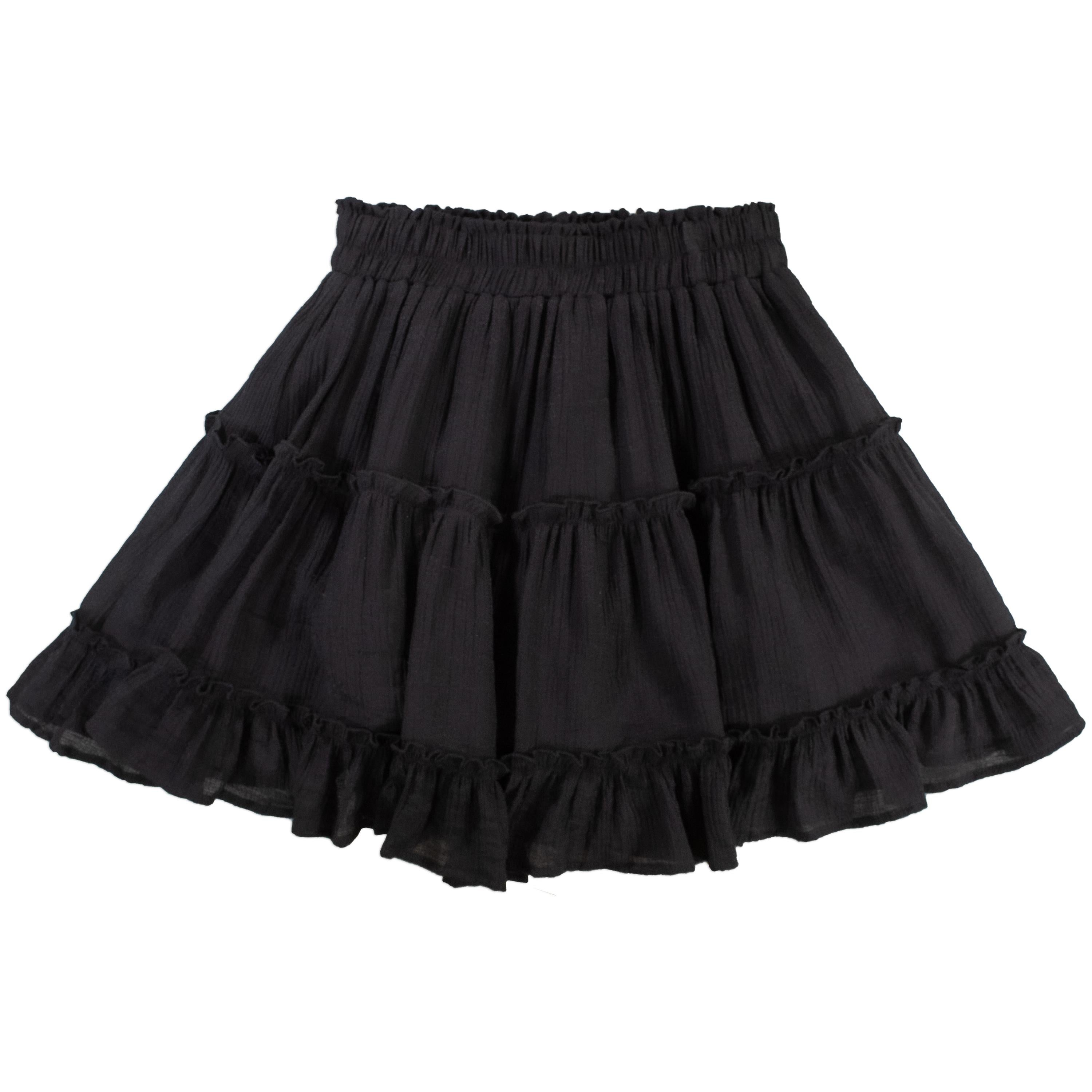 Black Tiered Skirt