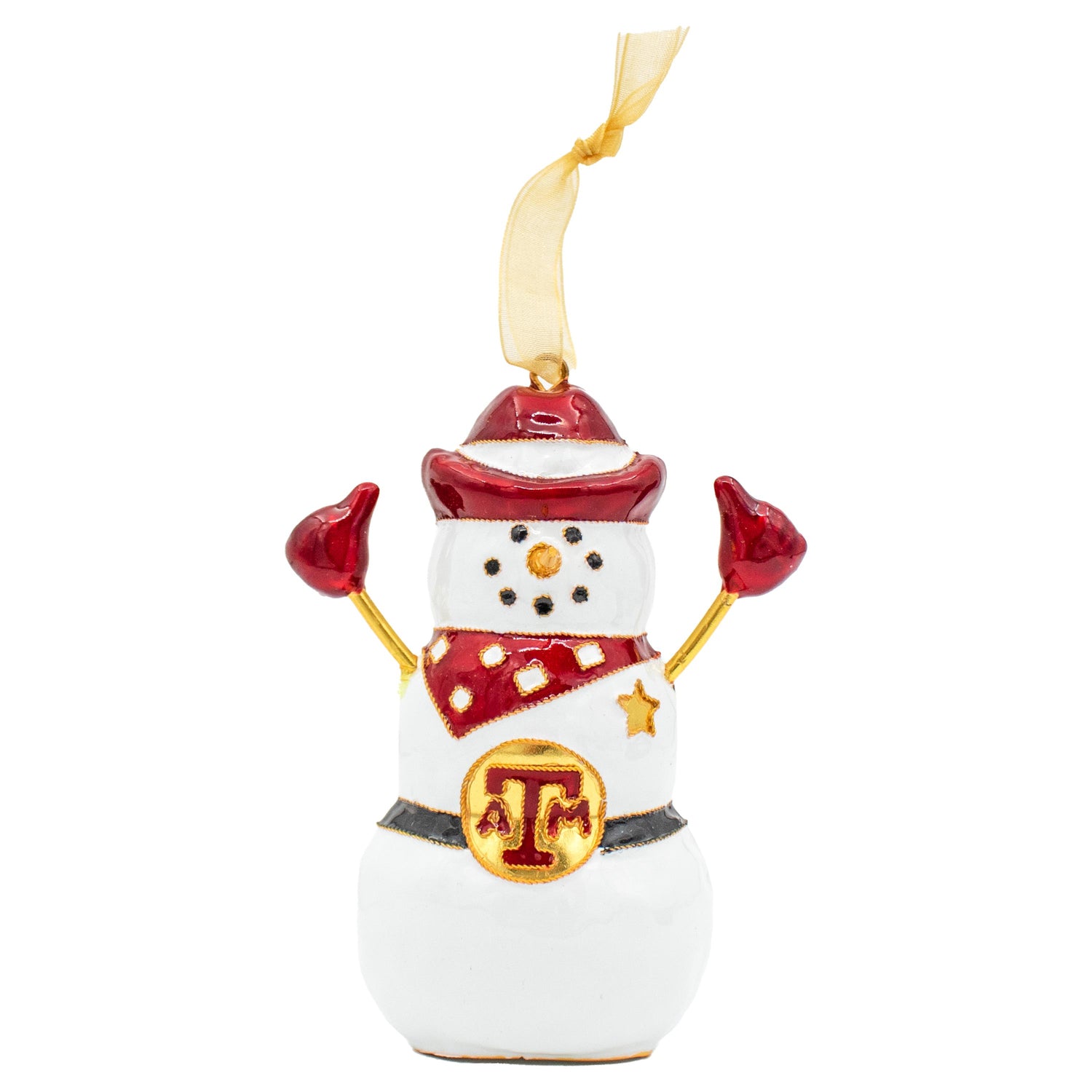 Texas A&M Kitty Keller Snowman Ornament