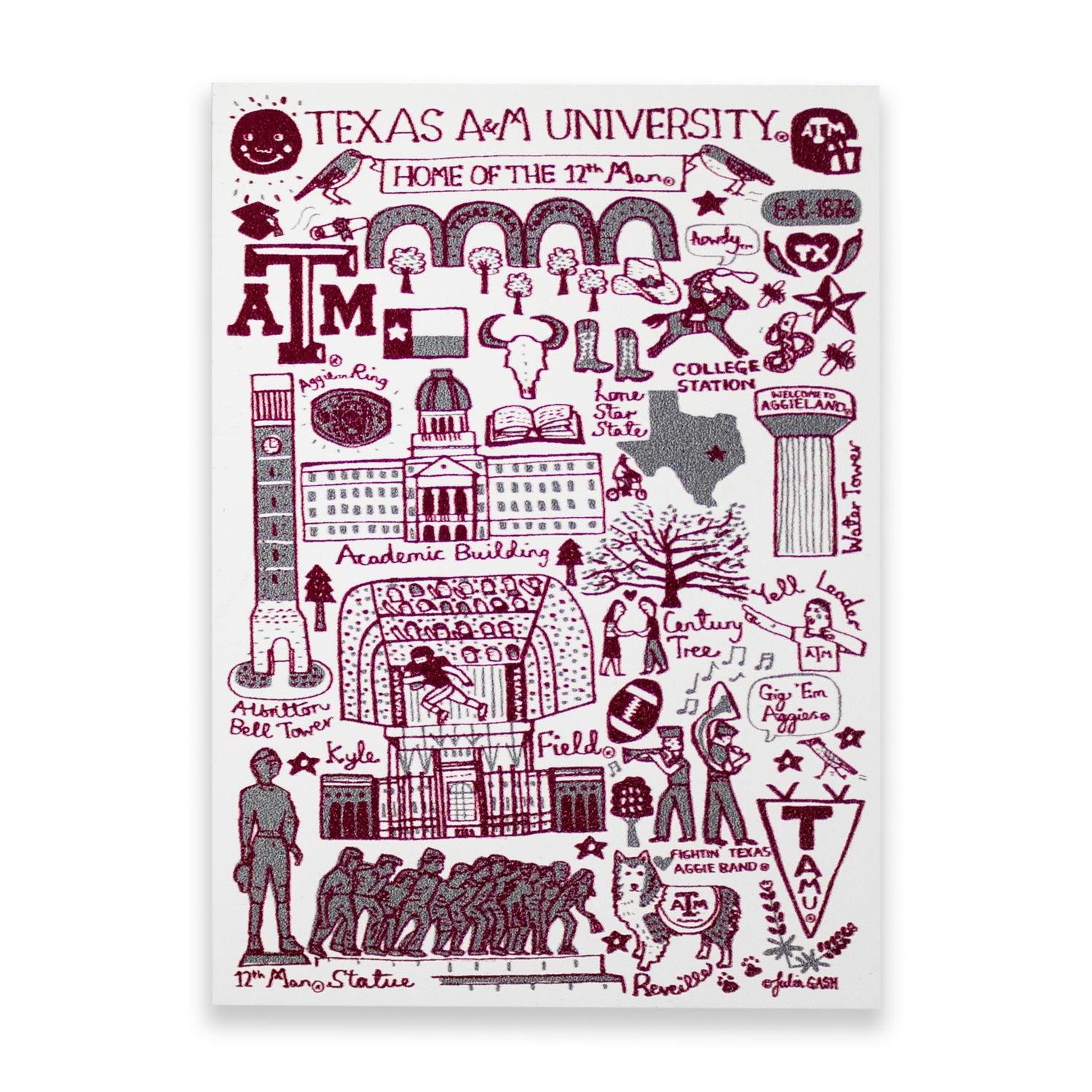 Texas A&M Julia Gash Jumbo Magnet