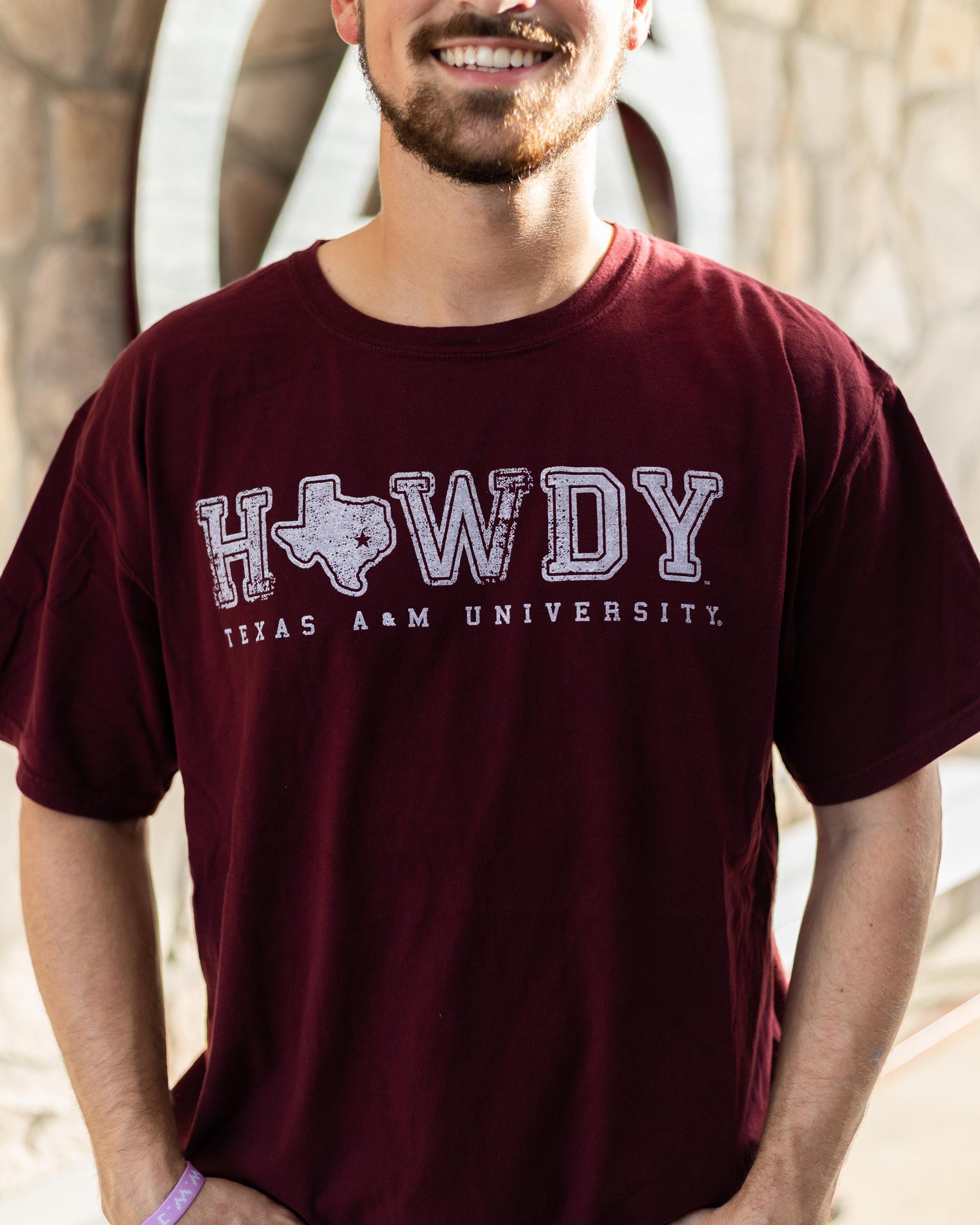 Texas A&M Howdy Comfort Wash Maroon T-Shirt