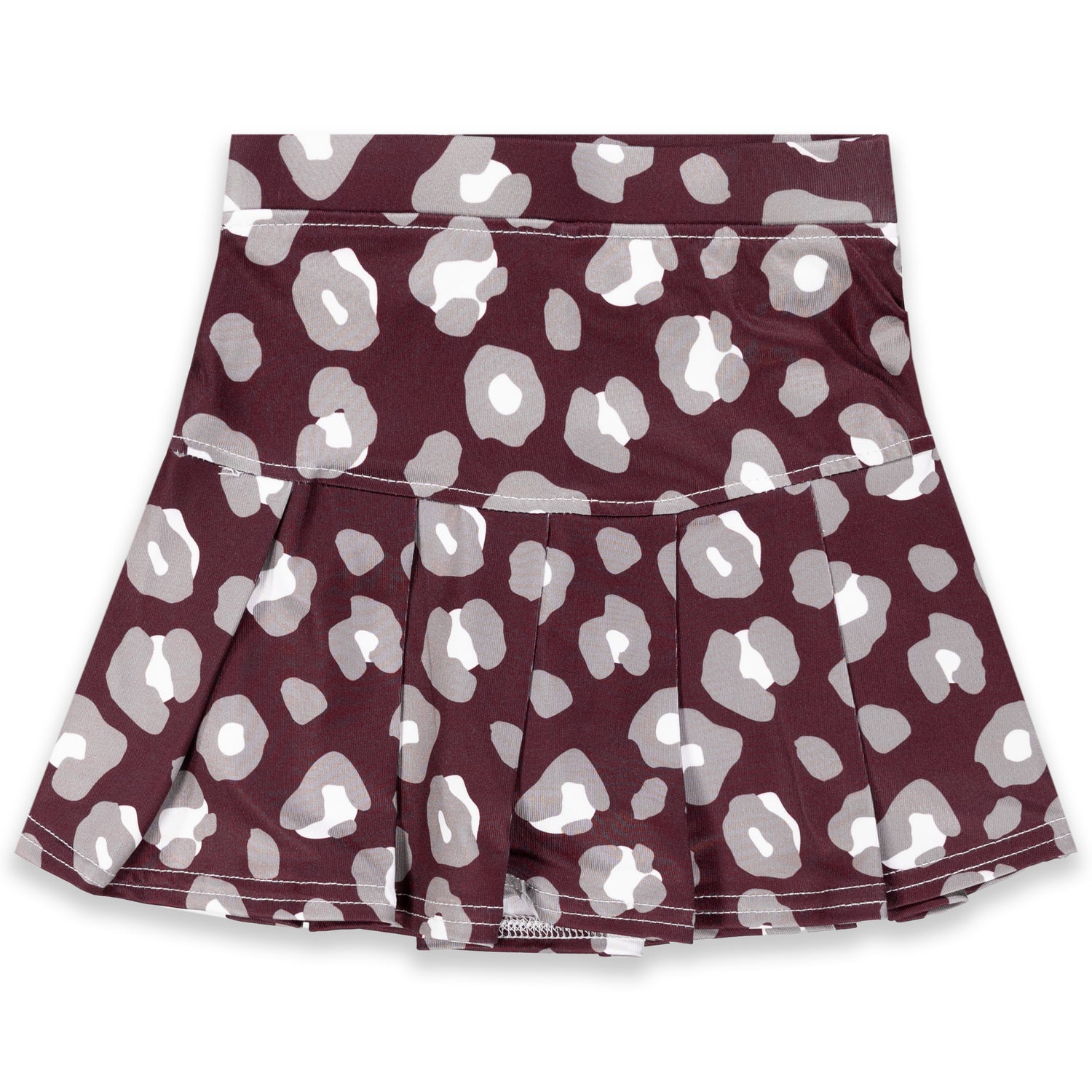 Azarhia Youth Maroon Animal Print Skort