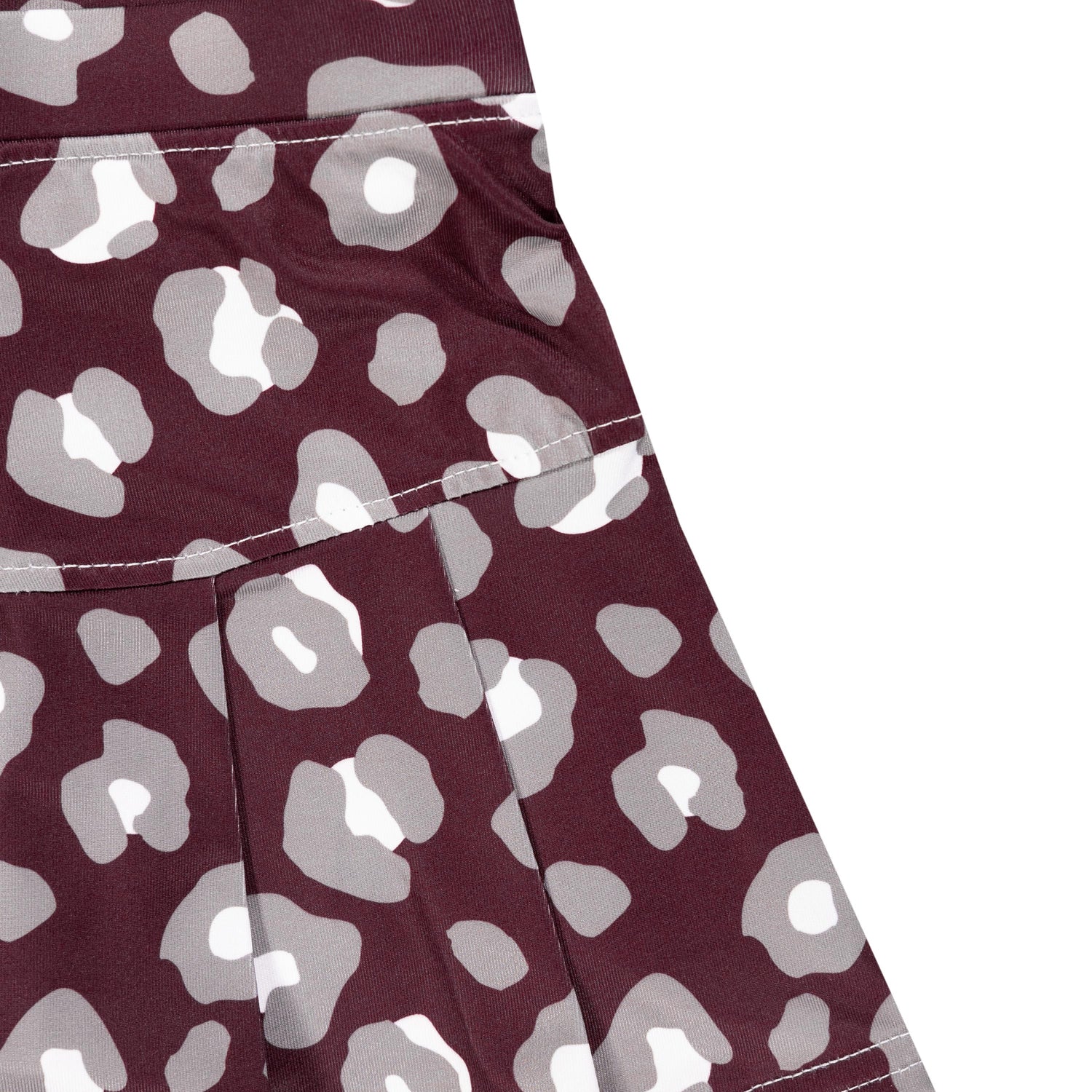 Azarhia Youth Maroon Animal Print Skort