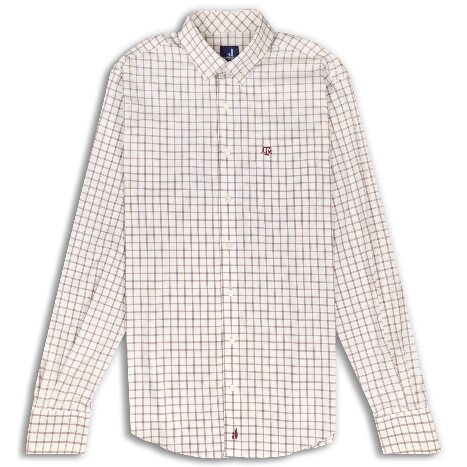 Texas A&M johnnie-O Grid Signor Button Down