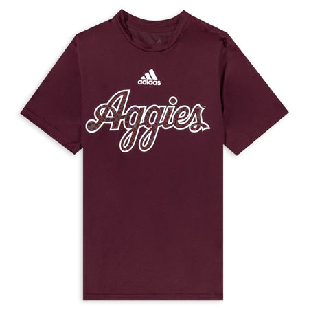 These Adidas Texas A&M Aggies baseball uniforms are scriptastic