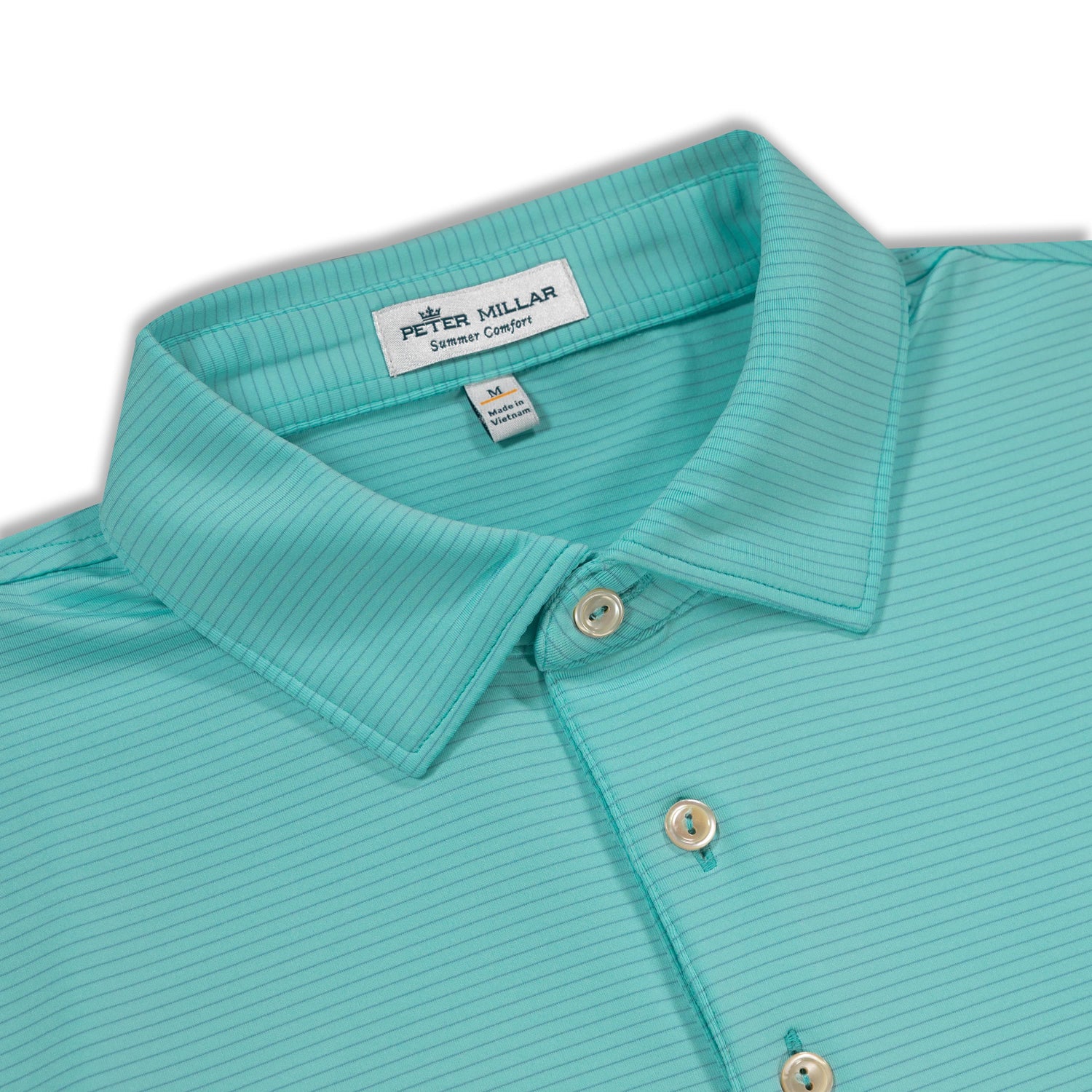 Texas A&M Peter Millar Teal Halford Performance Jersey Polo