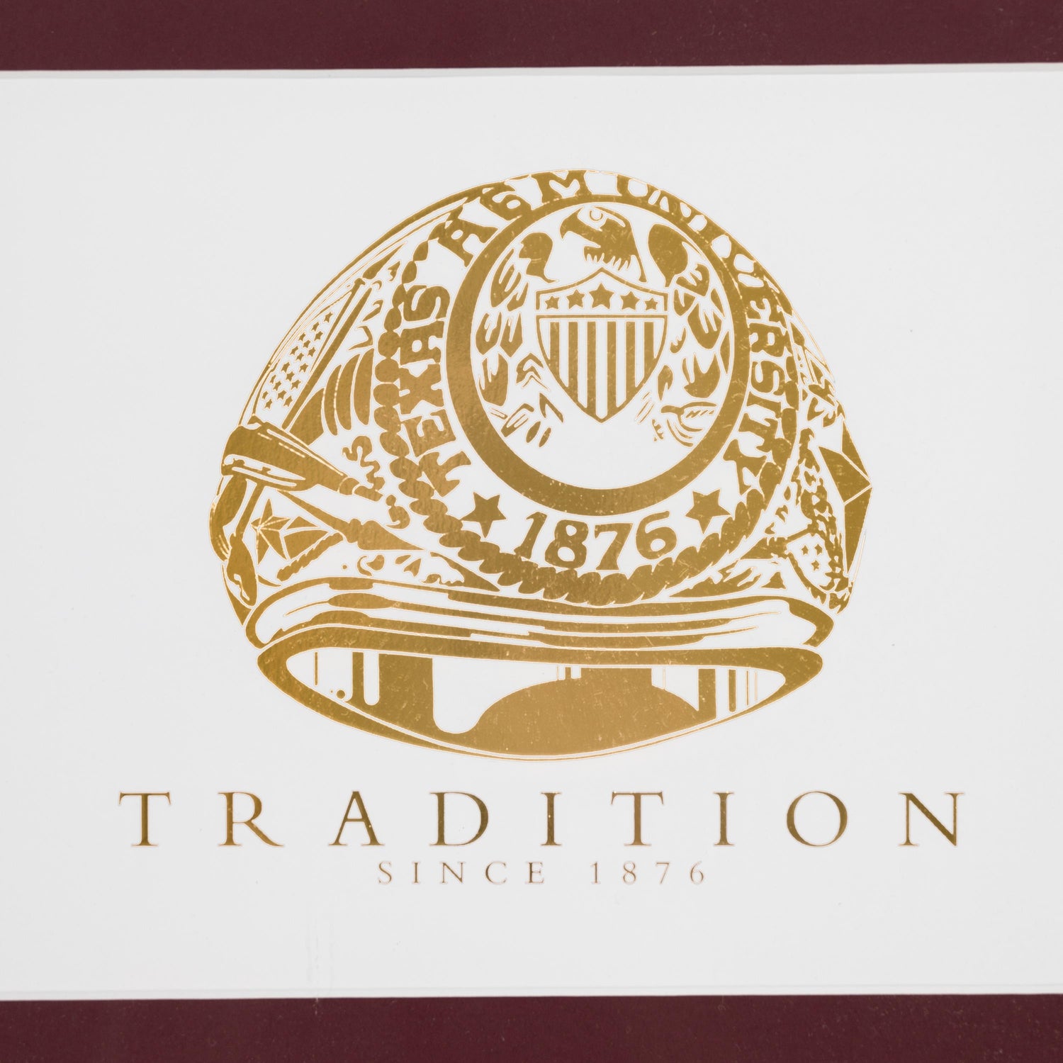 Texas A&M White Framed Ring