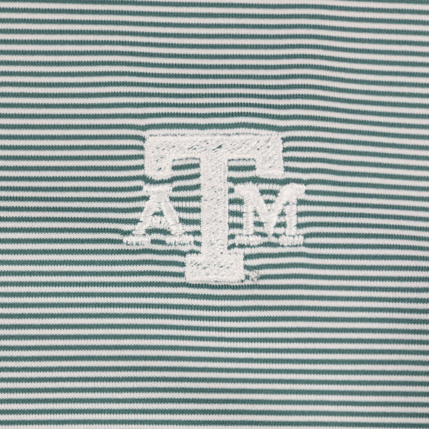 Texas A&M Gen Teal Pine Pinstripe Performance Polo