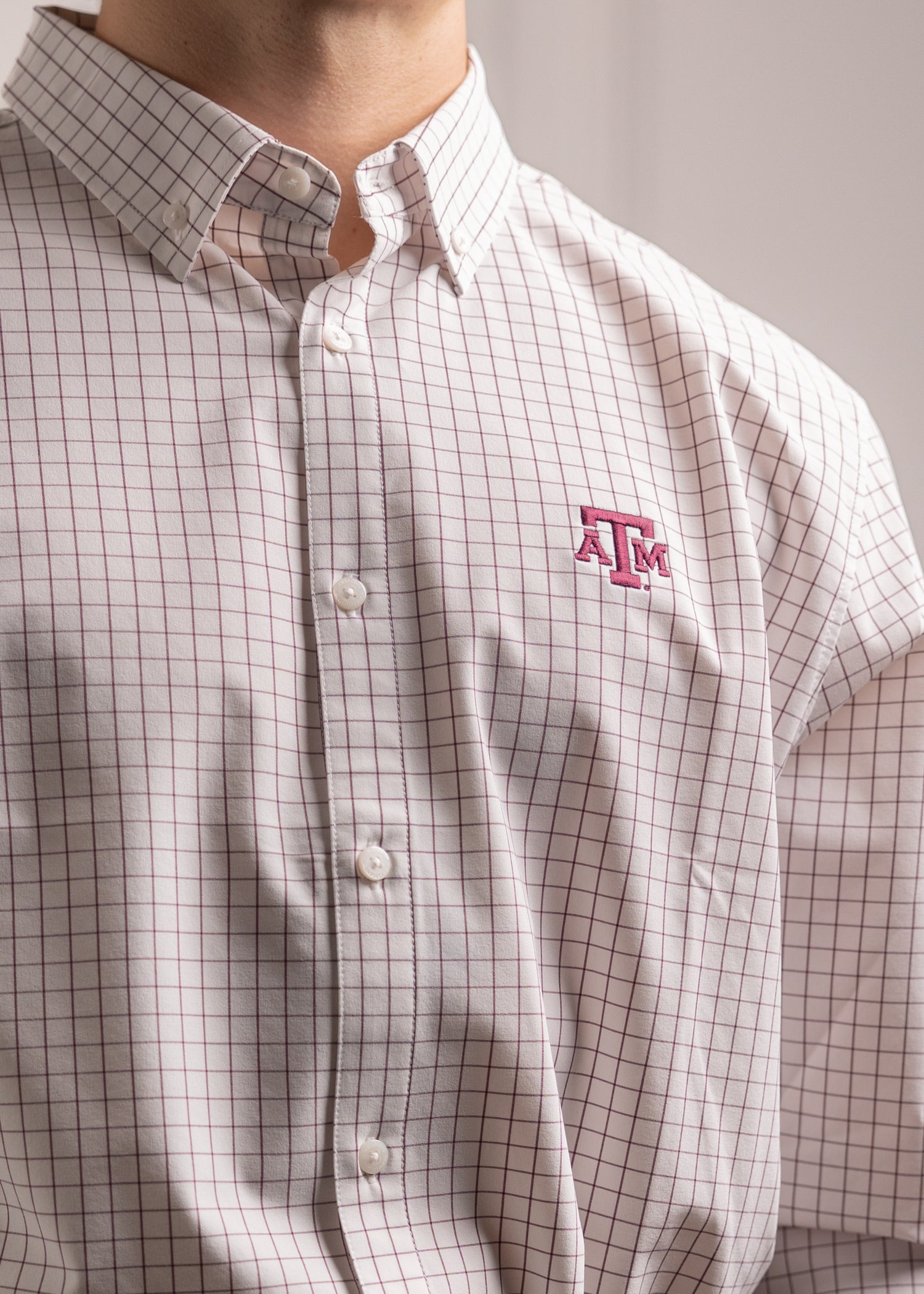 Texas A&M johnnie-O Grid Signor Button Down